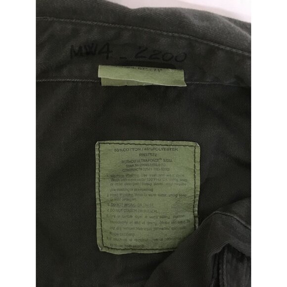 Mens Size Small Regular Hotlips Olive Green US Army Collared Long Sleeved Shirt - Picture 6 of 7